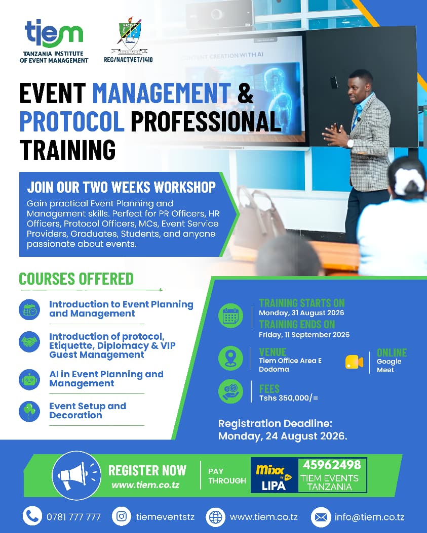 TIEM Events Training - Mbeya